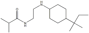 2-methyl-N-(2-{[4-(2-methylbutan-2-yl)cyclohexyl]amino}ethyl)propanamide Struktur