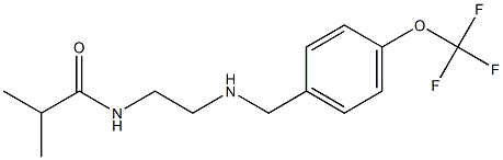 2-methyl-N-[2-({[4-(trifluoromethoxy)phenyl]methyl}amino)ethyl]propanamide Struktur