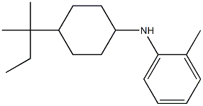 2-methyl-N-[4-(2-methylbutan-2-yl)cyclohexyl]aniline Struktur