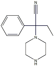 2-phenyl-2-(piperazin-1-yl)butanenitrile Struktur