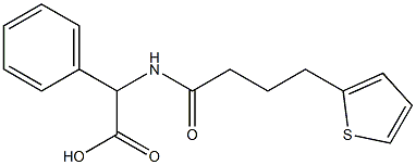 2-phenyl-2-[4-(thiophen-2-yl)butanamido]acetic acid Struktur