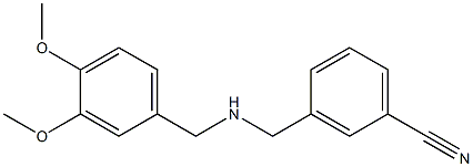 3-({[(3,4-dimethoxyphenyl)methyl]amino}methyl)benzonitrile Struktur