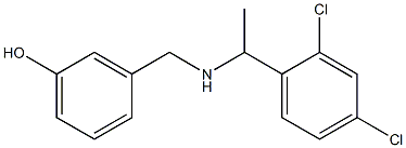 3-({[1-(2,4-dichlorophenyl)ethyl]amino}methyl)phenol Struktur