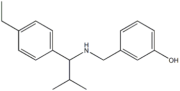 3-({[1-(4-ethylphenyl)-2-methylpropyl]amino}methyl)phenol Struktur