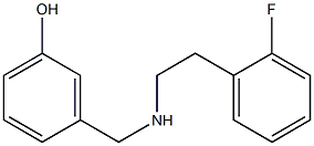 3-({[2-(2-fluorophenyl)ethyl]amino}methyl)phenol Struktur