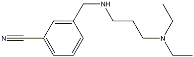 3-({[3-(diethylamino)propyl]amino}methyl)benzonitrile Struktur