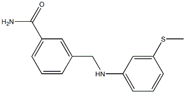 3-({[3-(methylsulfanyl)phenyl]amino}methyl)benzamide Struktur