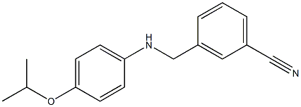 3-({[4-(propan-2-yloxy)phenyl]amino}methyl)benzonitrile Struktur