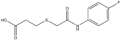 3-({2-[(4-fluorophenyl)amino]-2-oxoethyl}thio)propanoic acid Struktur