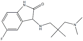 3-({2-[(dimethylamino)methyl]-2-methylpropyl}amino)-5-fluoro-2,3-dihydro-1H-indol-2-one Struktur