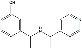 3-(1-{[1-(pyridin-4-yl)ethyl]amino}ethyl)phenol Struktur