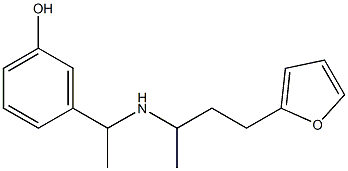 3-(1-{[4-(furan-2-yl)butan-2-yl]amino}ethyl)phenol Struktur