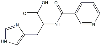 3-(1H-imidazol-4-yl)-2-[(pyridin-3-ylcarbonyl)amino]propanoic acid Struktur