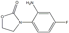 3-(2-amino-4-fluorophenyl)-1,3-oxazolidin-2-one Struktur