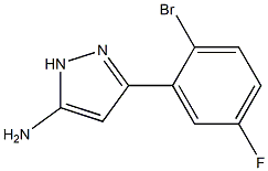 3-(2-bromo-5-fluorophenyl)-1H-pyrazol-5-amine Struktur