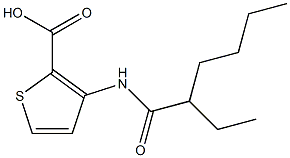 3-(2-ethylhexanamido)thiophene-2-carboxylic acid Struktur