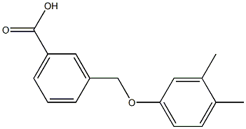 3-(3,4-dimethylphenoxymethyl)benzoic acid Struktur