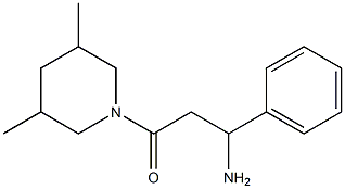 3-(3,5-dimethylpiperidin-1-yl)-3-oxo-1-phenylpropan-1-amine Struktur