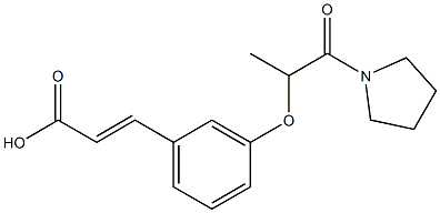 3-(3-{[1-oxo-1-(pyrrolidin-1-yl)propan-2-yl]oxy}phenyl)prop-2-enoic acid Struktur