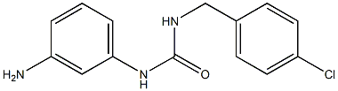 3-(3-aminophenyl)-1-[(4-chlorophenyl)methyl]urea Struktur