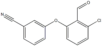 3-(3-chloro-2-formylphenoxy)benzonitrile Struktur