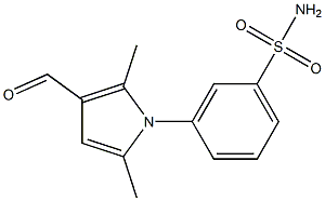 3-(3-formyl-2,5-dimethyl-1H-pyrrol-1-yl)benzenesulfonamide Struktur