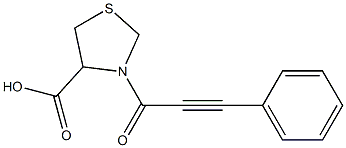 3-(3-phenylprop-2-ynoyl)-1,3-thiazolidine-4-carboxylic acid Struktur