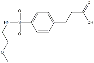 3-(4-{[(2-methoxyethyl)amino]sulfonyl}phenyl)propanoic acid Struktur