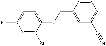 3-(4-bromo-2-chlorophenoxymethyl)benzonitrile Struktur