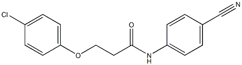 3-(4-chlorophenoxy)-N-(4-cyanophenyl)propanamide Struktur