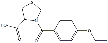 3-(4-ethoxybenzoyl)-1,3-thiazolidine-4-carboxylic acid Struktur