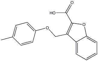 3-(4-methylphenoxymethyl)-1-benzofuran-2-carboxylic acid Struktur