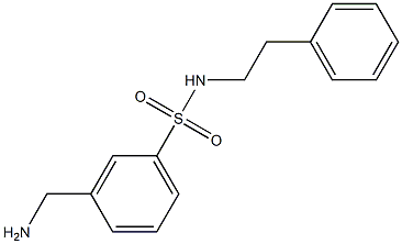 3-(aminomethyl)-N-(2-phenylethyl)benzenesulfonamide Struktur