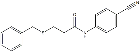 3-(benzylsulfanyl)-N-(4-cyanophenyl)propanamide Struktur