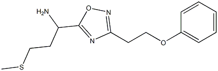 3-(methylsulfanyl)-1-[3-(2-phenoxyethyl)-1,2,4-oxadiazol-5-yl]propan-1-amine Struktur