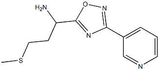 3-(methylsulfanyl)-1-[3-(pyridin-3-yl)-1,2,4-oxadiazol-5-yl]propan-1-amine Struktur