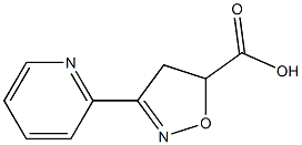 3-(pyridin-2-yl)-4,5-dihydro-1,2-oxazole-5-carboxylic acid Struktur