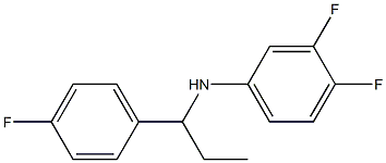 3,4-difluoro-N-[1-(4-fluorophenyl)propyl]aniline Struktur