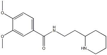 3,4-dimethoxy-N-(2-piperidin-2-ylethyl)benzamide Struktur