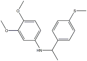 3,4-dimethoxy-N-{1-[4-(methylsulfanyl)phenyl]ethyl}aniline Struktur