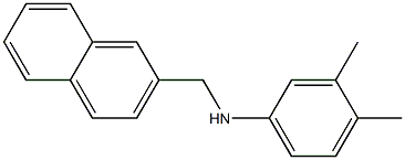 3,4-dimethyl-N-(naphthalen-2-ylmethyl)aniline Struktur