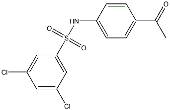 3,5-dichloro-N-(4-acetylphenyl)benzene-1-sulfonamide Struktur