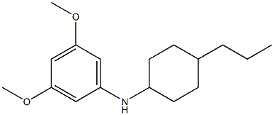 3,5-dimethoxy-N-(4-propylcyclohexyl)aniline Struktur