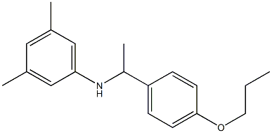 3,5-dimethyl-N-[1-(4-propoxyphenyl)ethyl]aniline Struktur