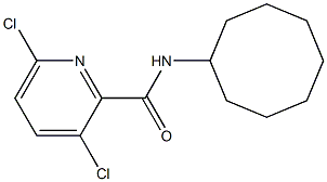 3,6-dichloro-N-cyclooctylpyridine-2-carboxamide Struktur