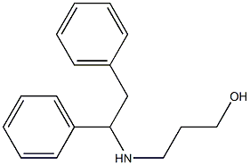 3-[(1,2-diphenylethyl)amino]propan-1-ol Struktur