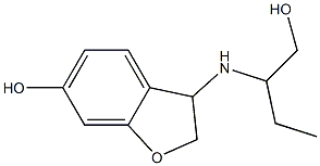 3-[(1-hydroxybutan-2-yl)amino]-2,3-dihydro-1-benzofuran-6-ol Struktur