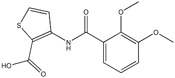 3-[(2,3-dimethoxybenzene)amido]thiophene-2-carboxylic acid Struktur