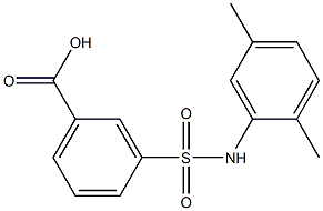 3-[(2,5-dimethylphenyl)sulfamoyl]benzoic acid Struktur