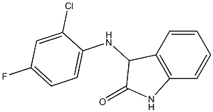 3-[(2-chloro-4-fluorophenyl)amino]-2,3-dihydro-1H-indol-2-one Struktur